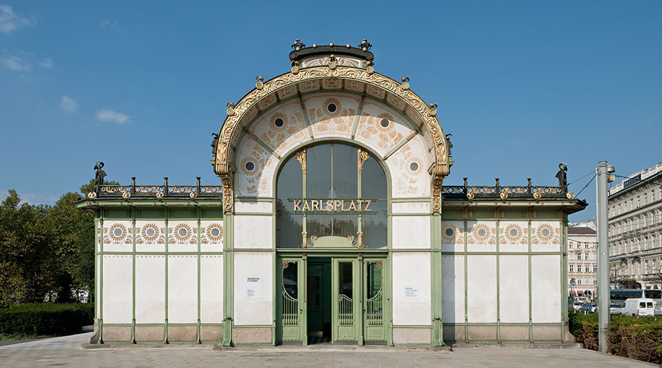 Pabellón de Otto Wagner en la Karlsplatz Entrada