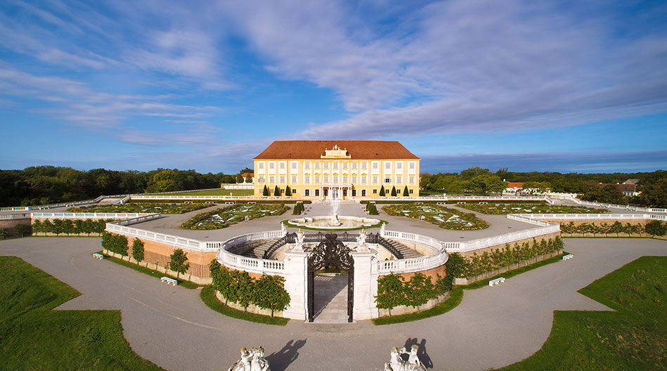 Palacio Schloss Hof vista al jardín