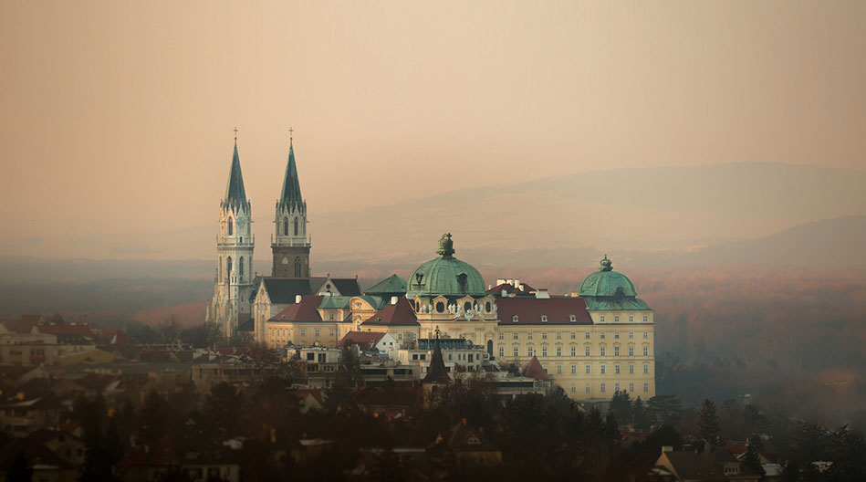 Monasterio Klosterneuburg vista panoramica