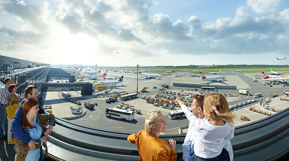 Aeropuerto de Viena terraza panorámica Visitor World